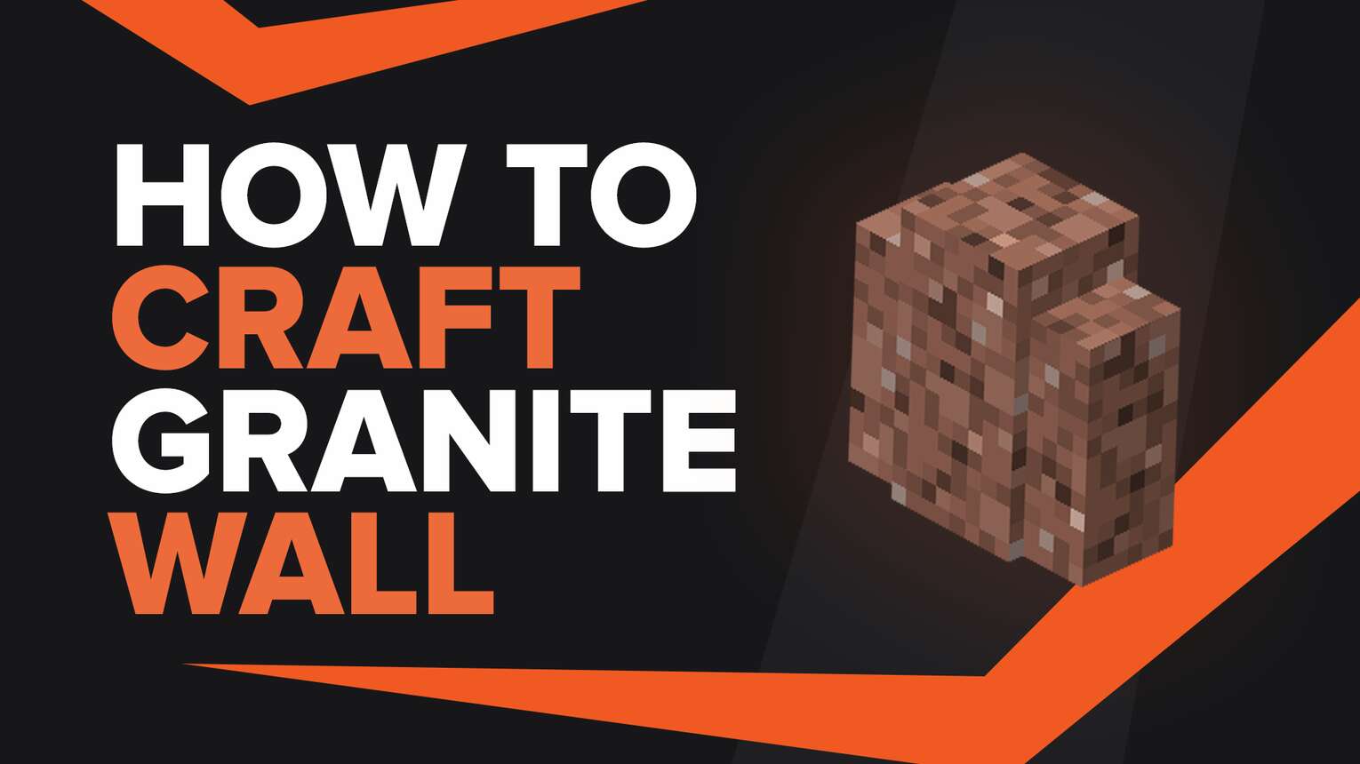 How To Make Granite Wall In Minecraft
