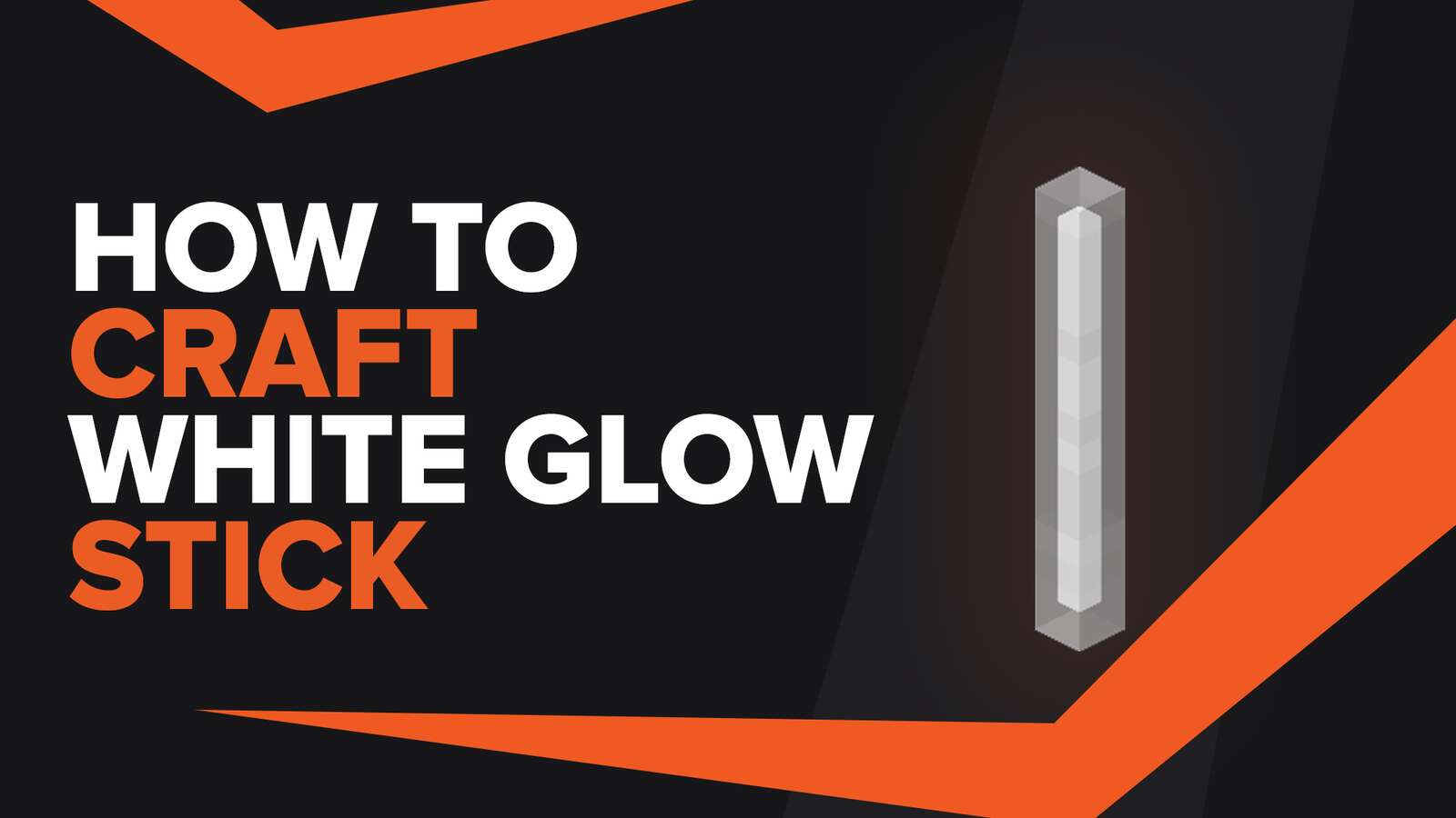 How To Make White Glow Stick In Minecraft