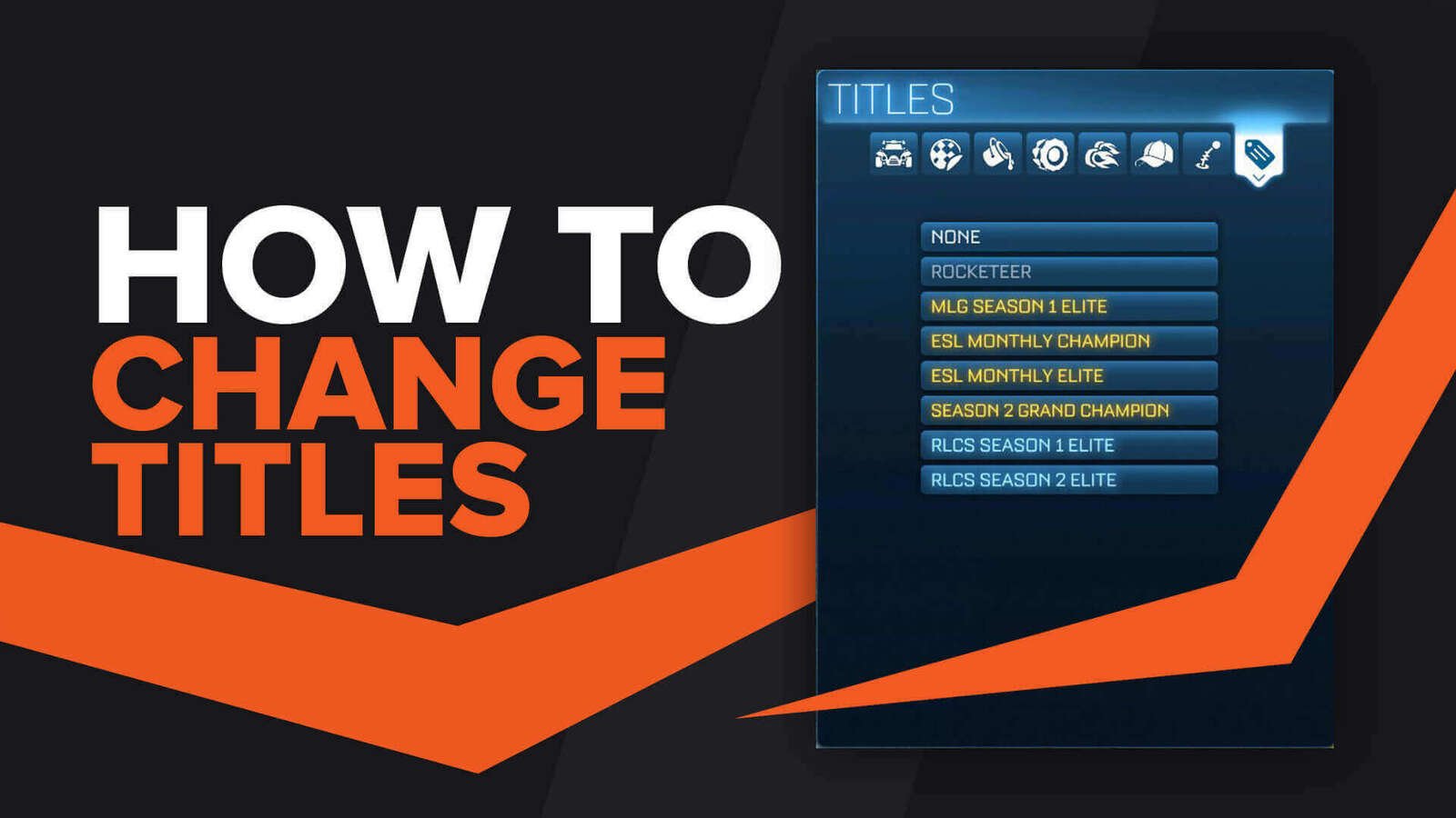 How to change your title (color) in Rocket League & other title settings