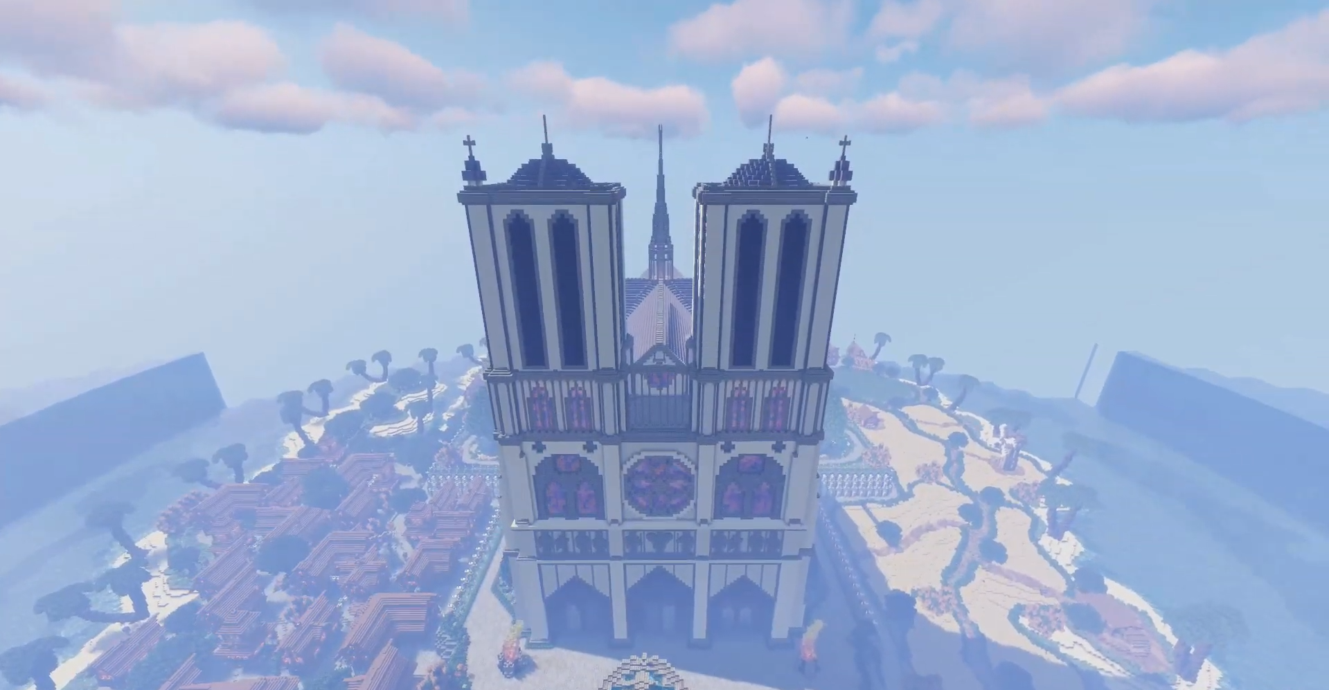 Notre Dame in Minecraft