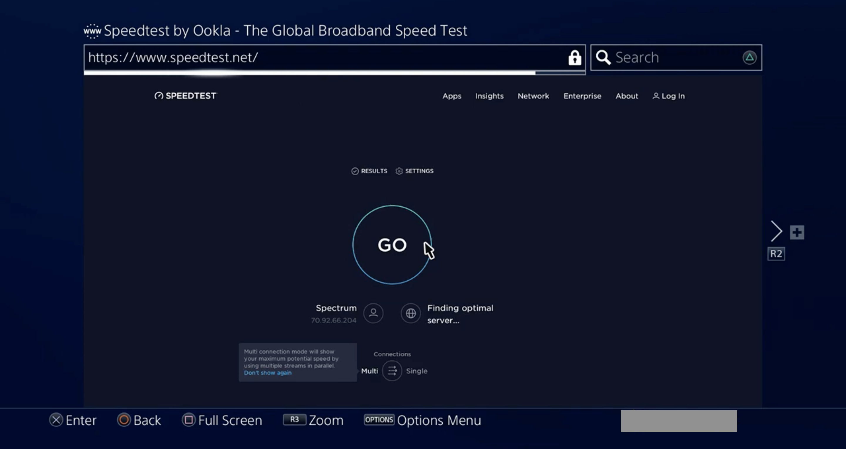 PS4 Speedtest