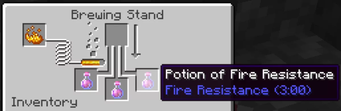 finished fire resistance potions