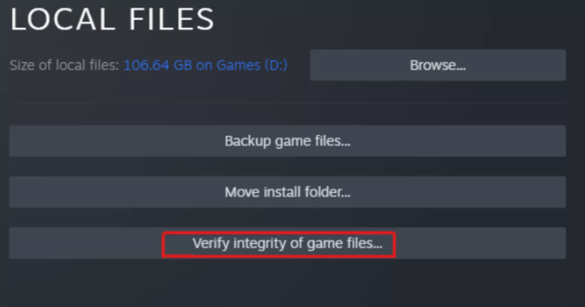 Verify Integrity Of Game Files