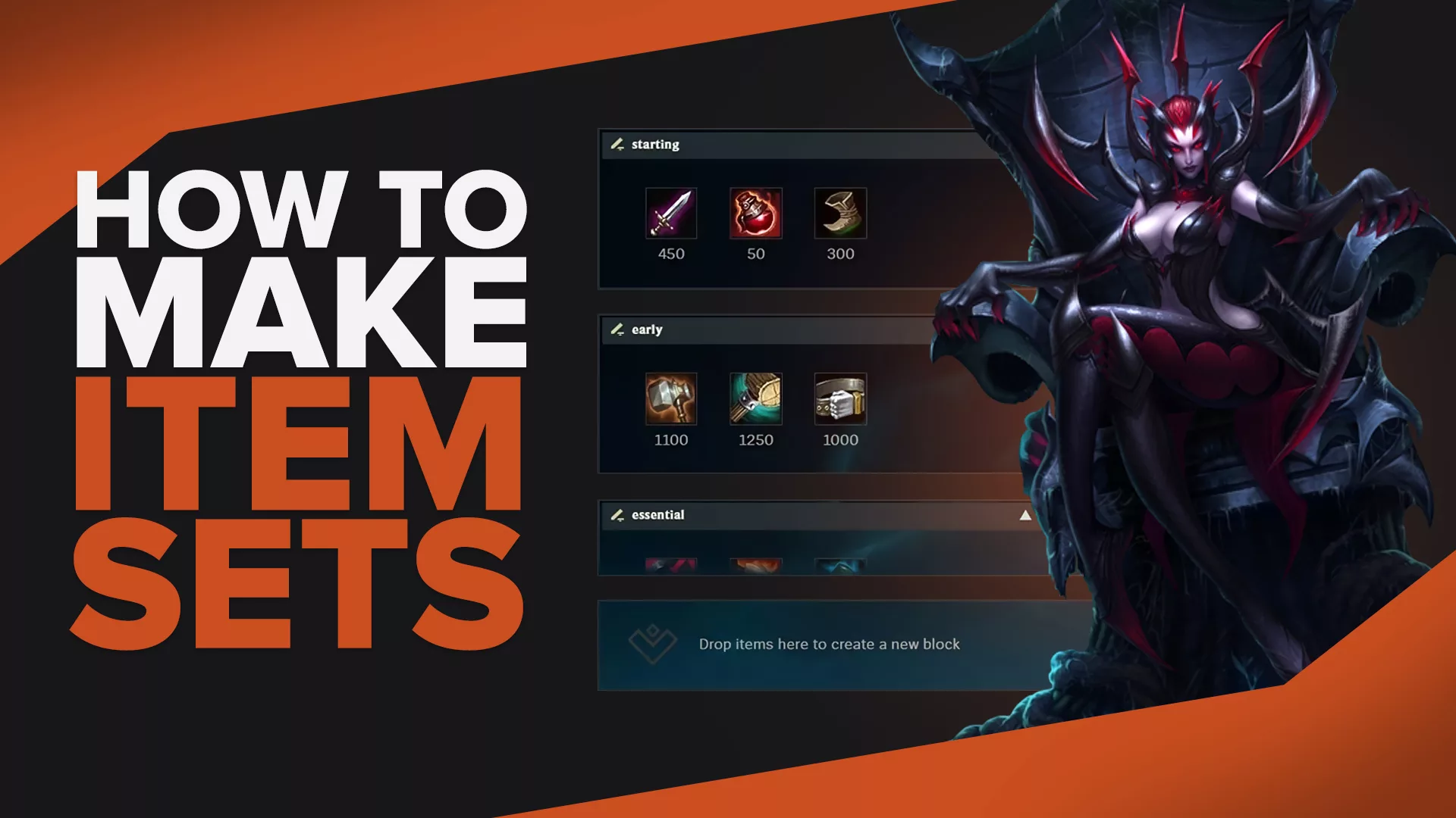 How to make item sets in League of Legends?