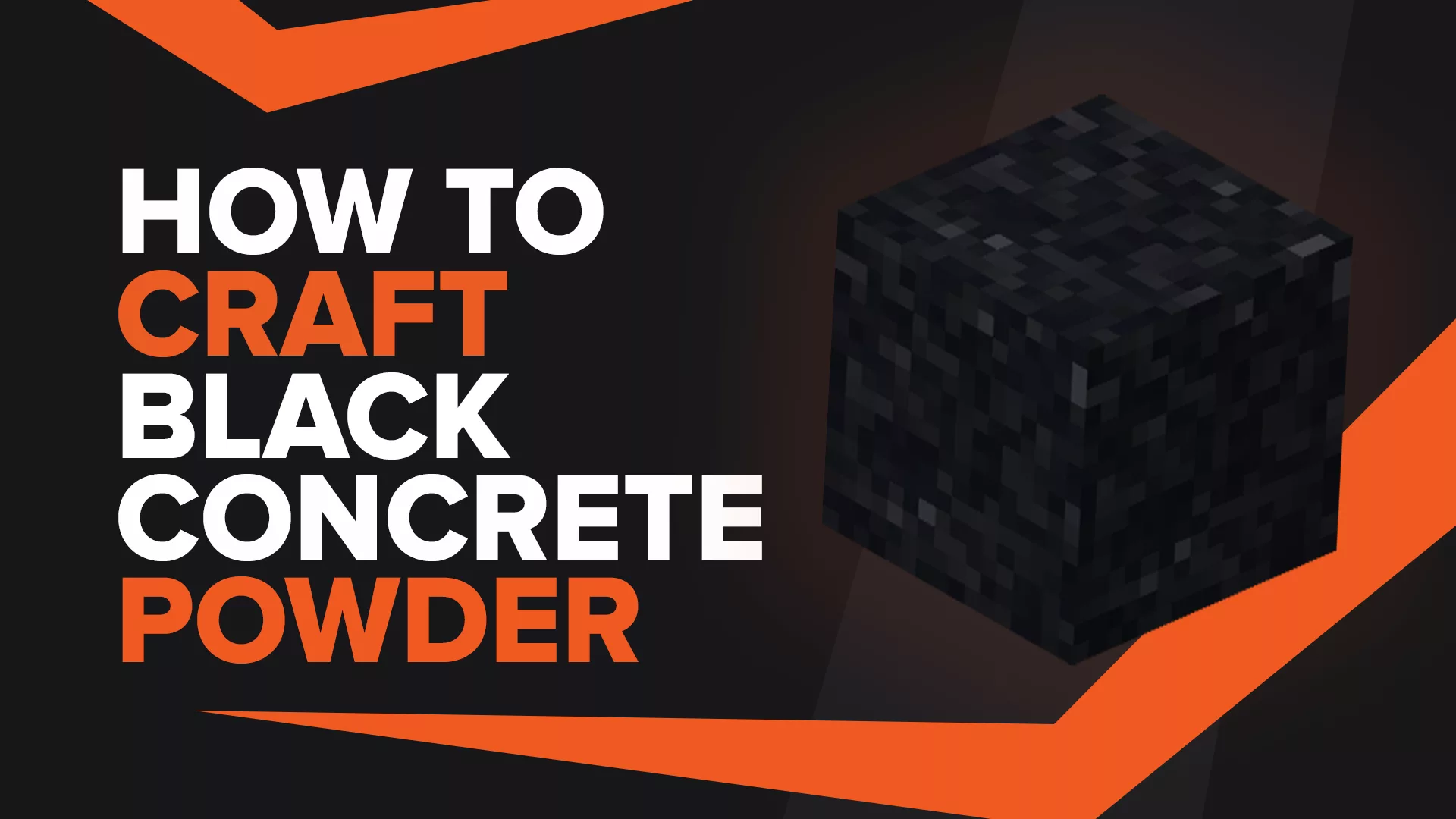 How To Make Black Concrete Powder In Minecraft