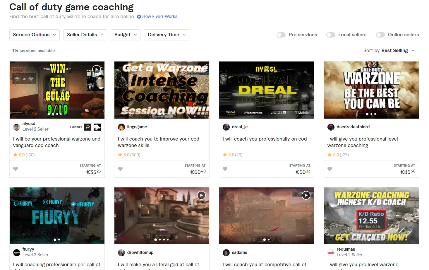 You can see how much money top-rated COD Warzone coaches can get per gig.