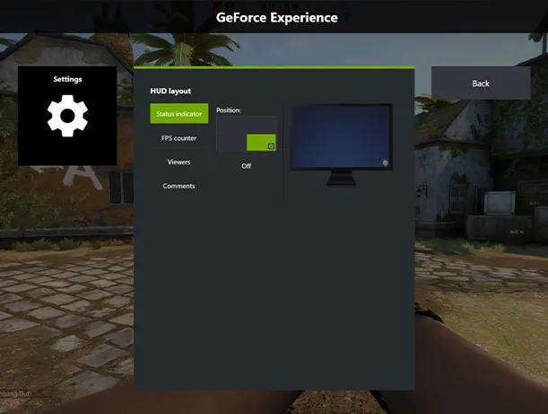 FPS display CSGO Geforce Experience