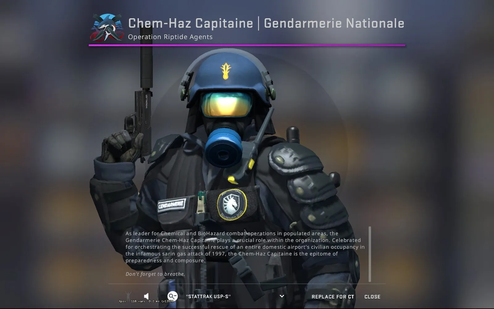 Best CSGO Agent Nuke Chem-Haz Capitaine