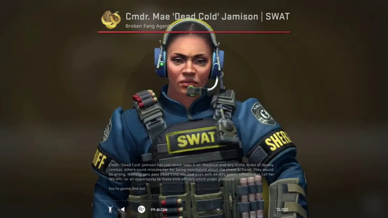 Cmdr. Mae 'Dead Cold' Jamison SWAT Best CT Agent