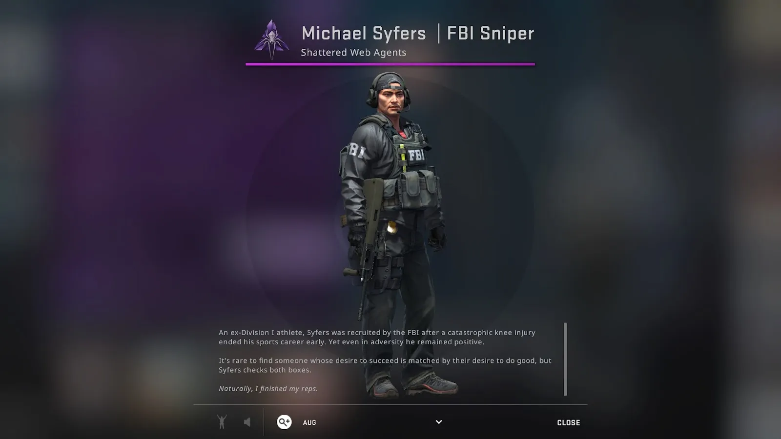 Michael Syfers FBI Sniper best CT Agent CSGO
