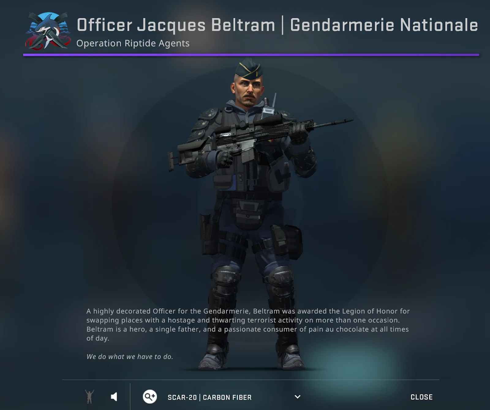 Officer Jacques Beltram | Gendarmerie Nationale Best CT Agent CSGO