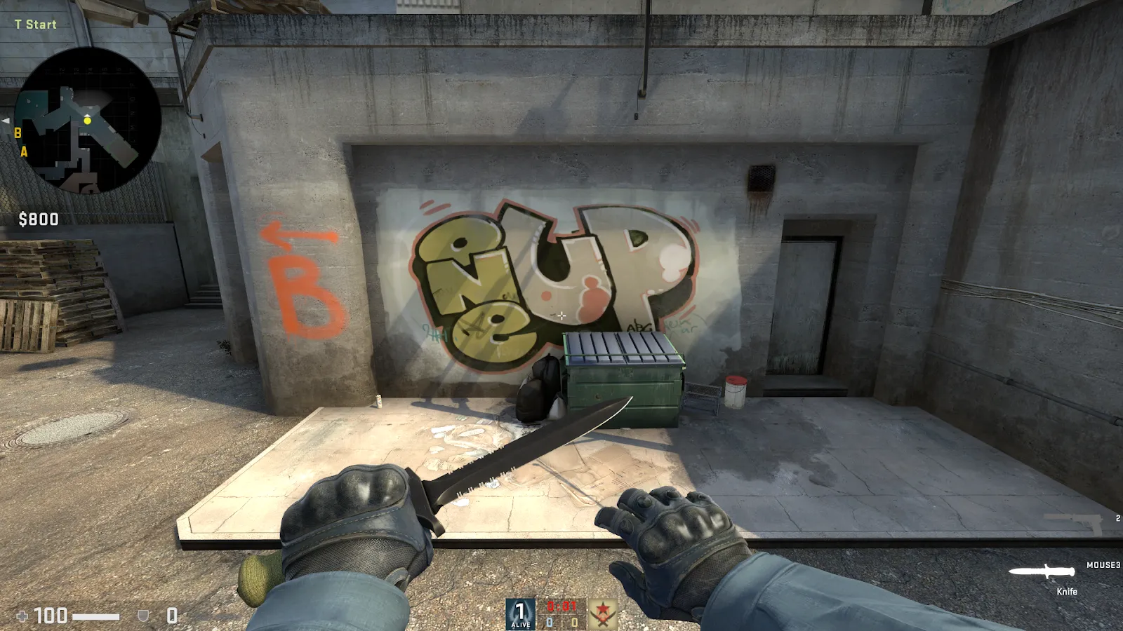 ONEUP graffiti in-game