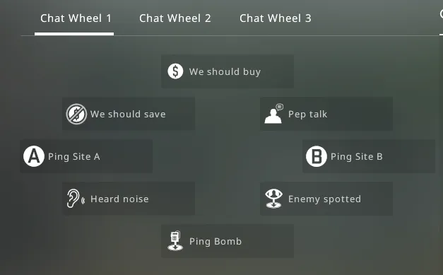 Chat wheel example