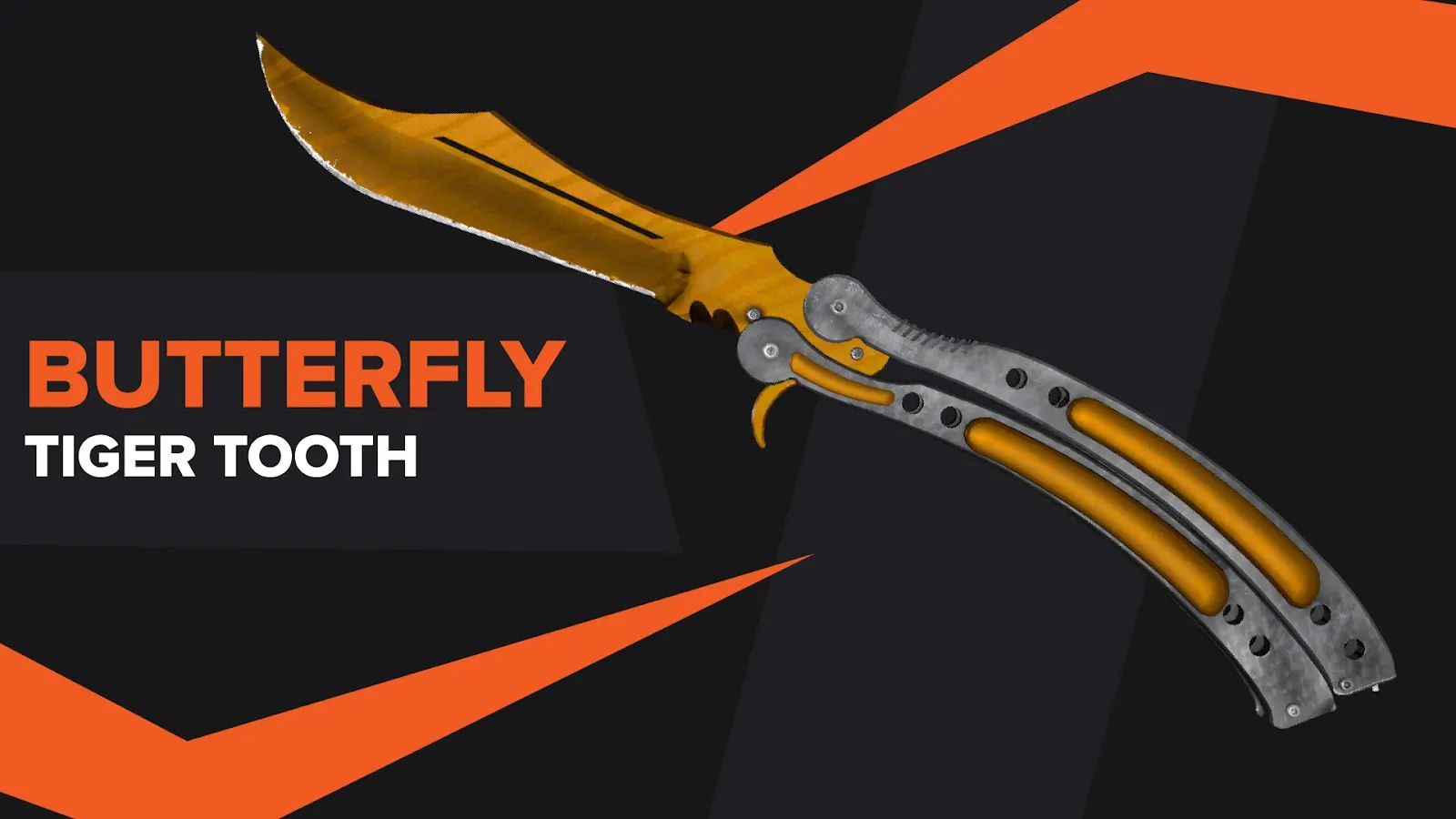 Butterfly Knife Tiger Tooth Expensive CSGO Knife