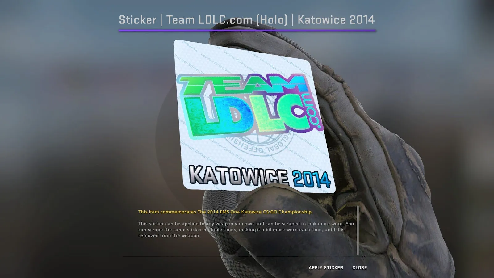 Team LDLC Holo Katowice 2014 Sticker in CSGO