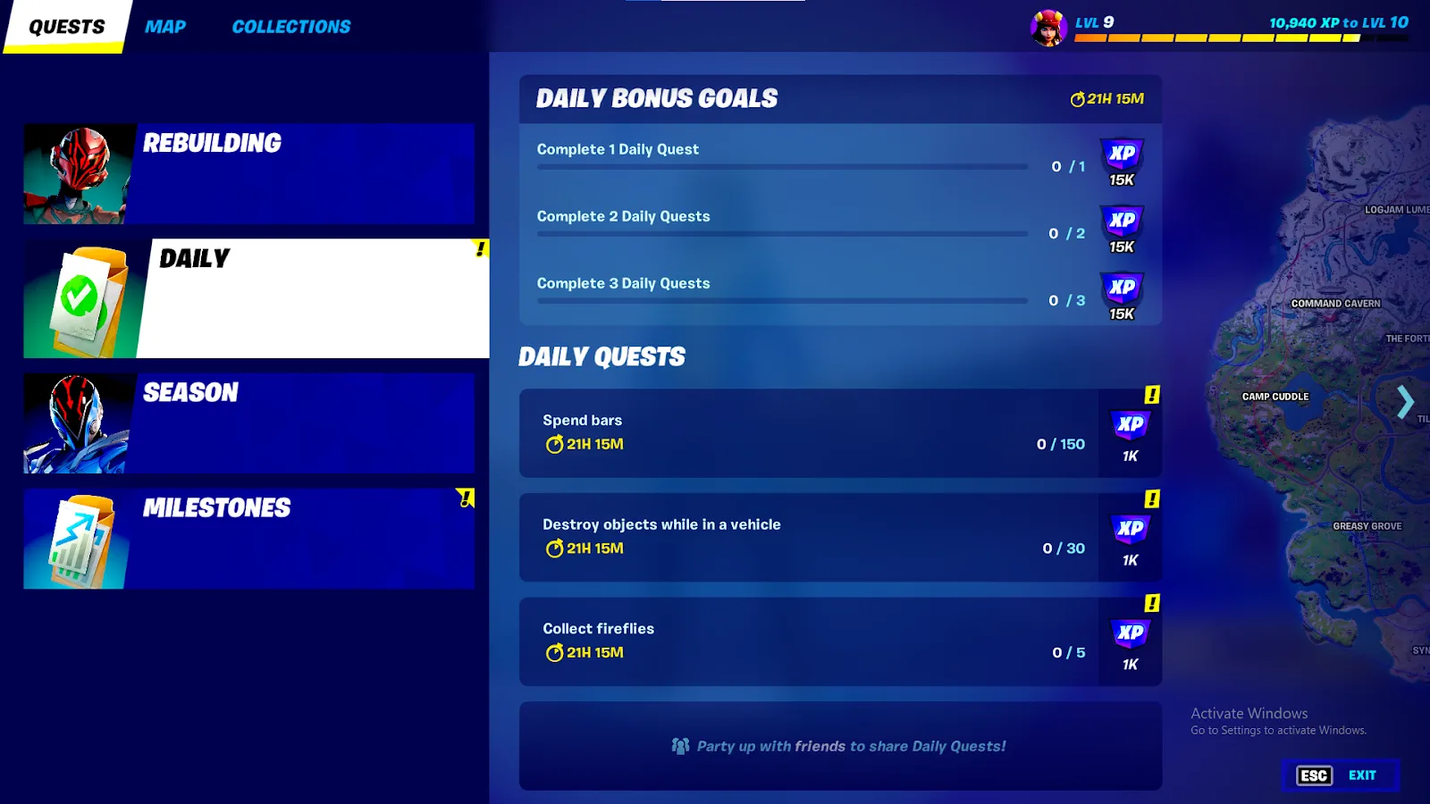 Fortnite Daily Challenges