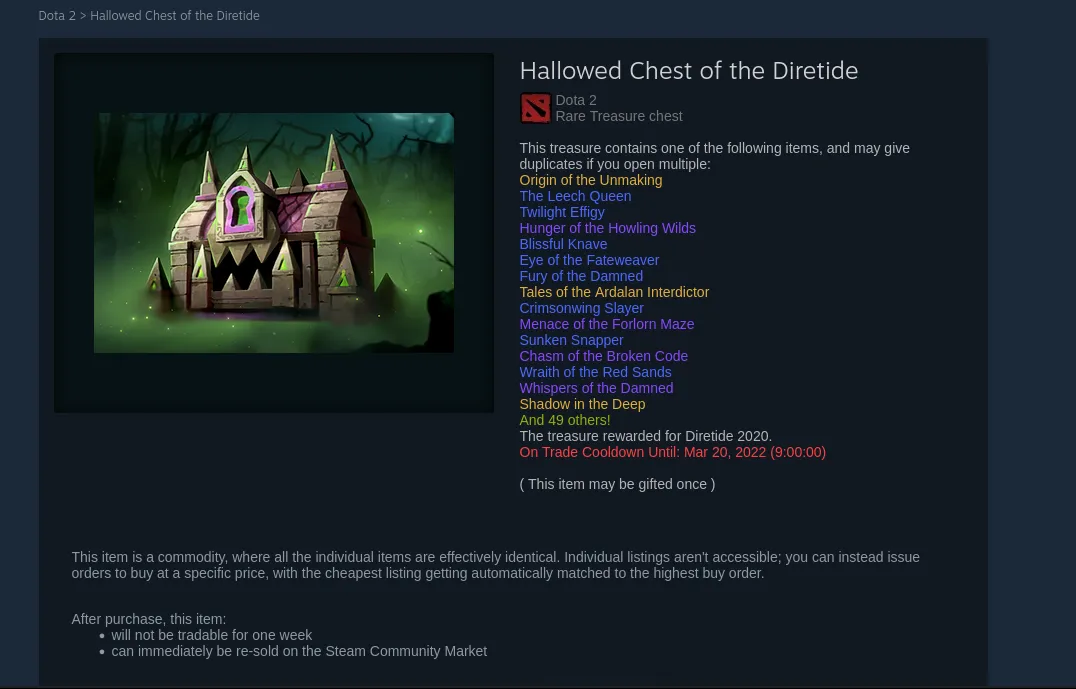 Hallowed Chest of the Diretide