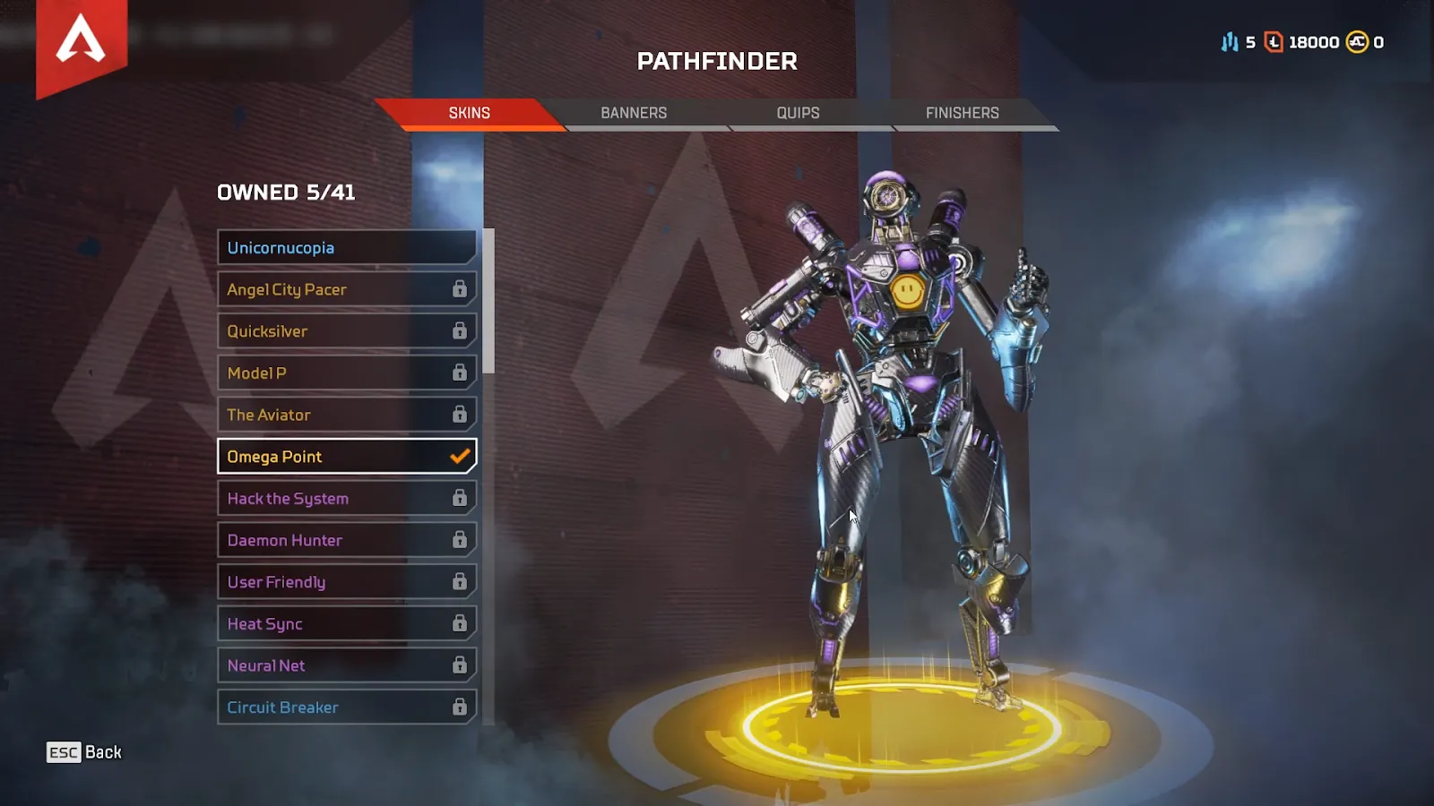 The Omega Point skin in Apex Legends