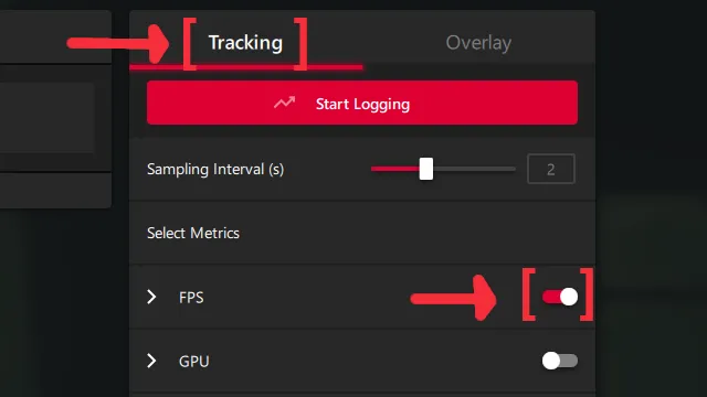 AMD Radeon Perfomance Tracking tab and FPS check box guide