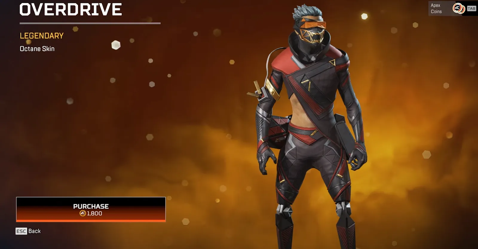The Overdrive skin in Apex Legends