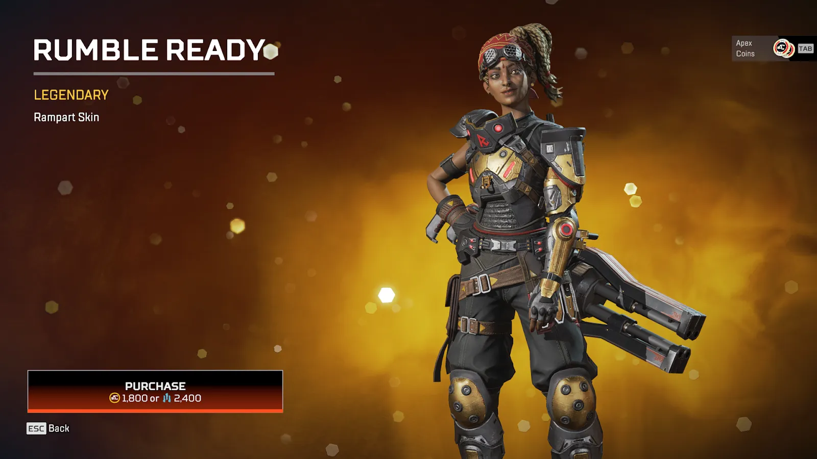 The Rumble Ready skin in Apex Legends