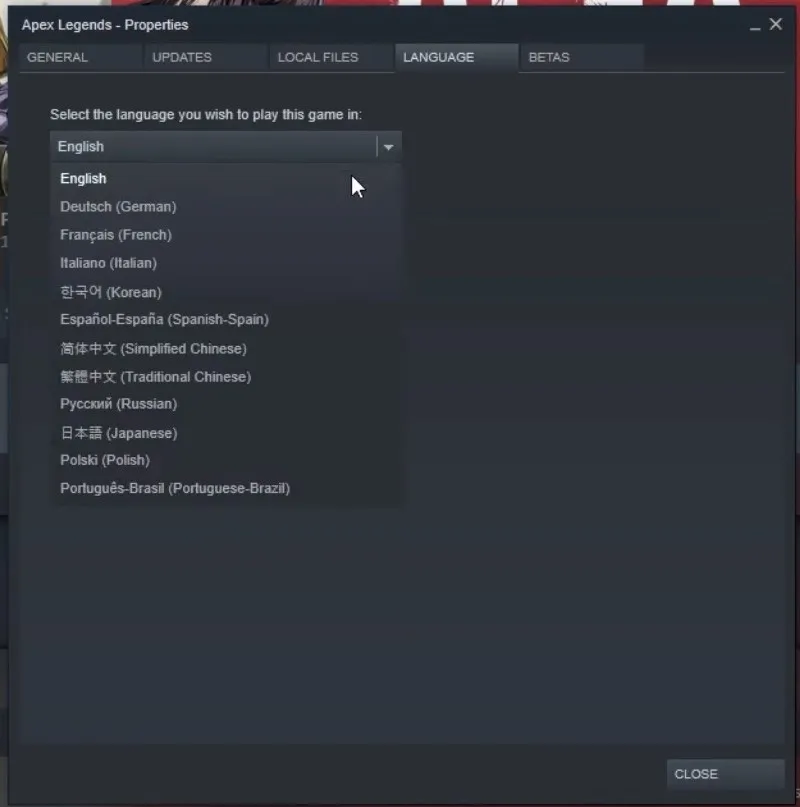 How To Change Language in Apex Legends Steam