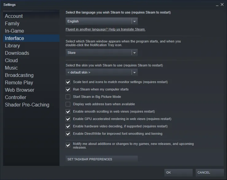How To Change The Language of The Steam Client