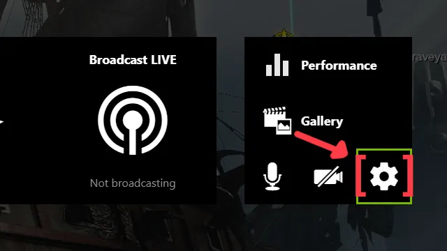GeForce Experience gear icon guide