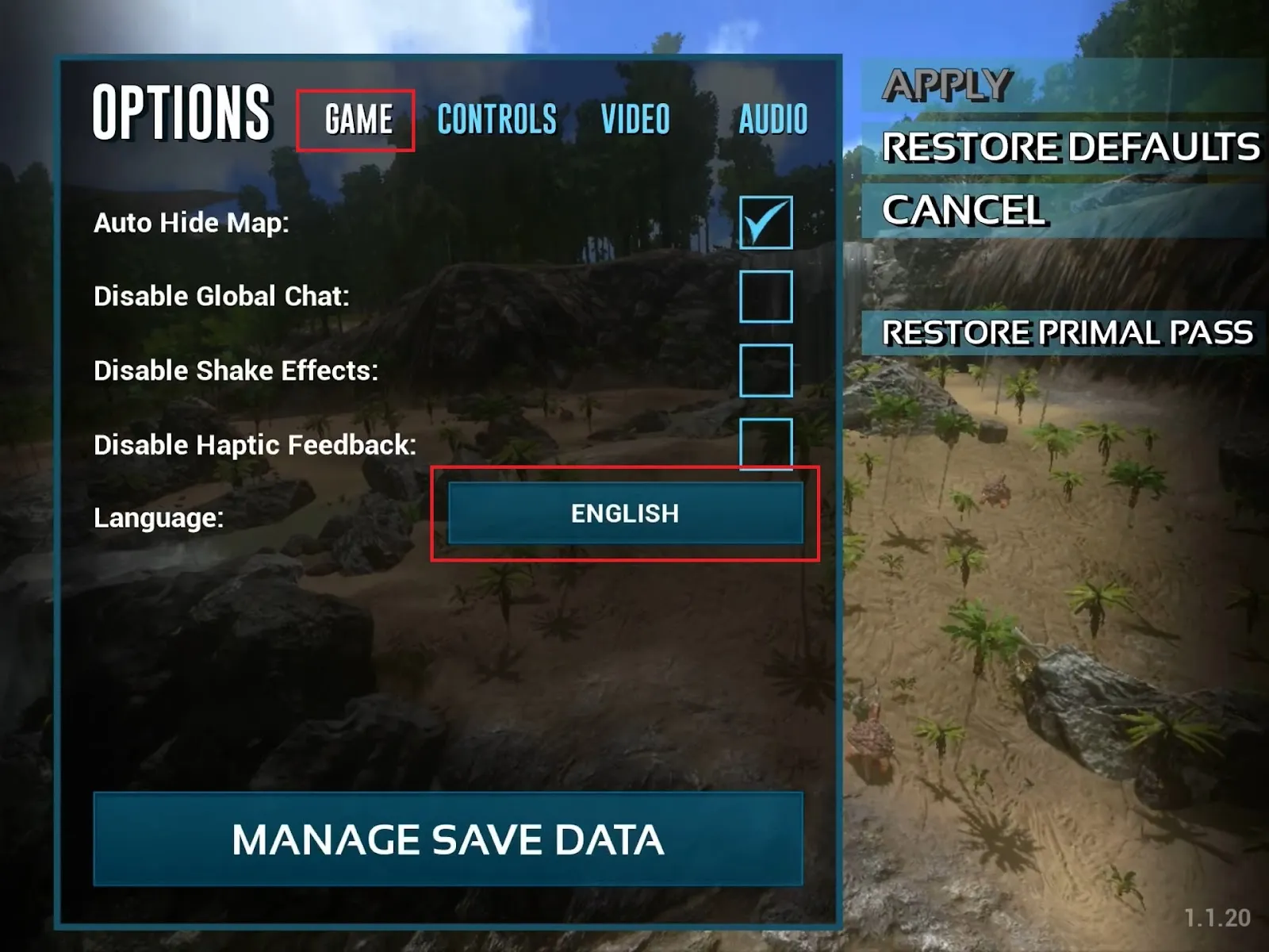 How To Change Language in Ark Mobile