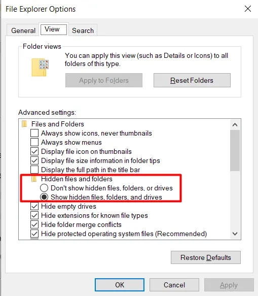 File explorer options PC elden ring