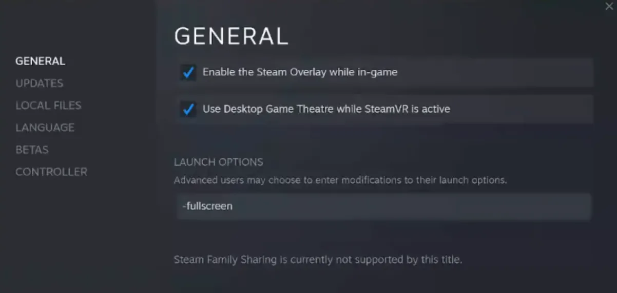 Steam launch settings config Elden Ring