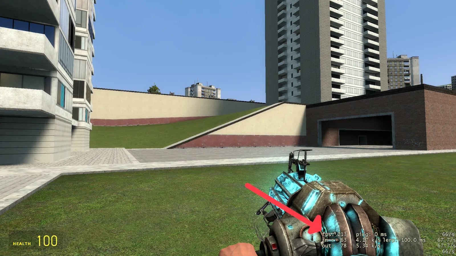 Ingame show FPS in Gmod demonstration image