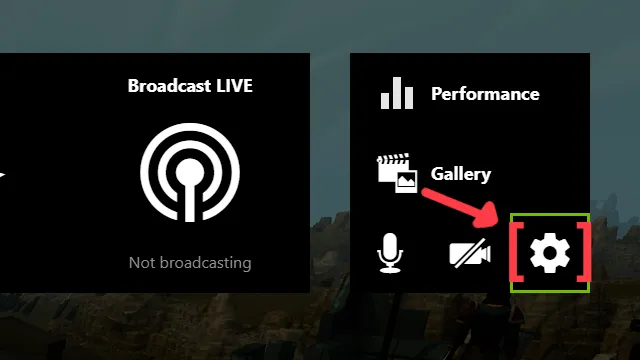 GeForce Experience show FPS guide gear icon in Runescape