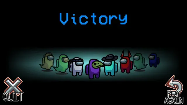 Victory screen after successfuly determining who was an impostor.