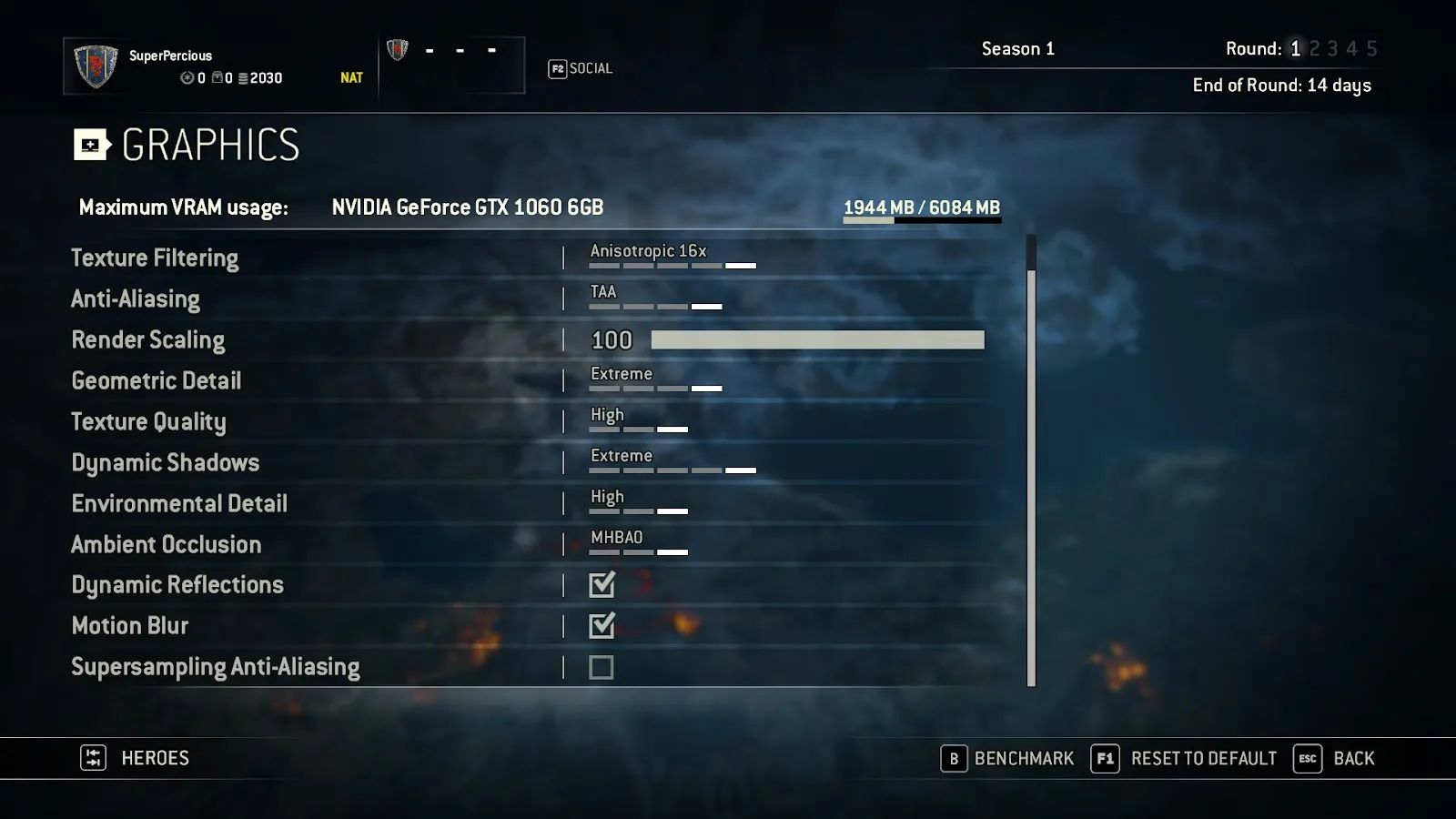 For Honor graphic settings