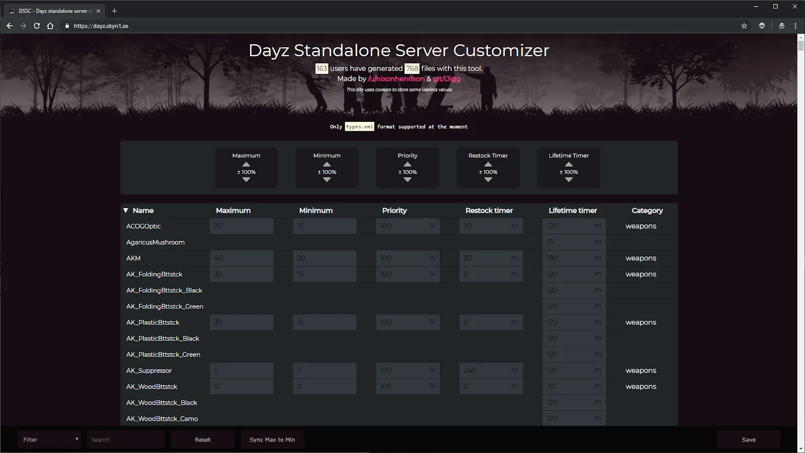 Server customization for DayZ