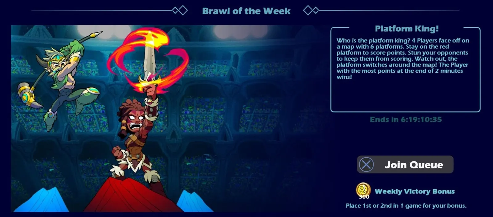 Participate in Brawl of the Week | 300 gold