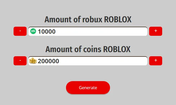Another example of free Robux generator tool.