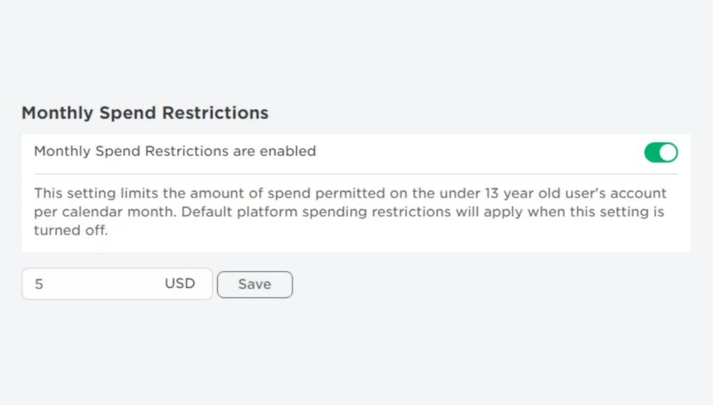This option is only available on accounts where the age is set to less than a 13 years old.
