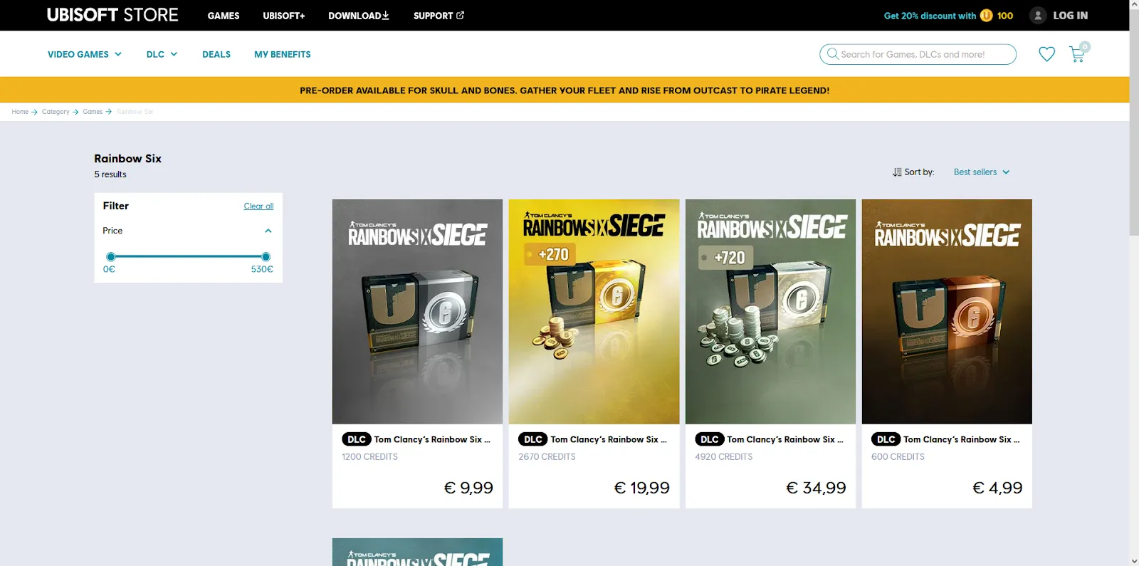 Official Ubisoft Store Currency Packs