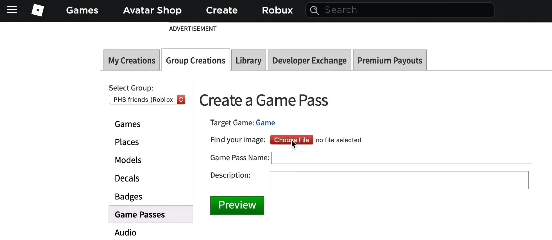 Creating a Game Pass can be accomplished in just a few clicks.