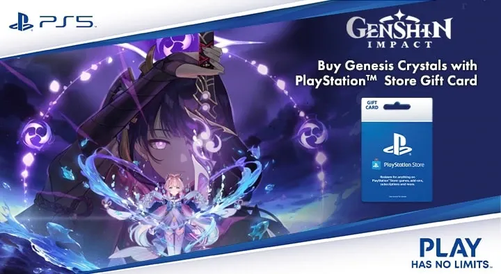You can get Genesis Crystals using your PlayStation Store gift card too.