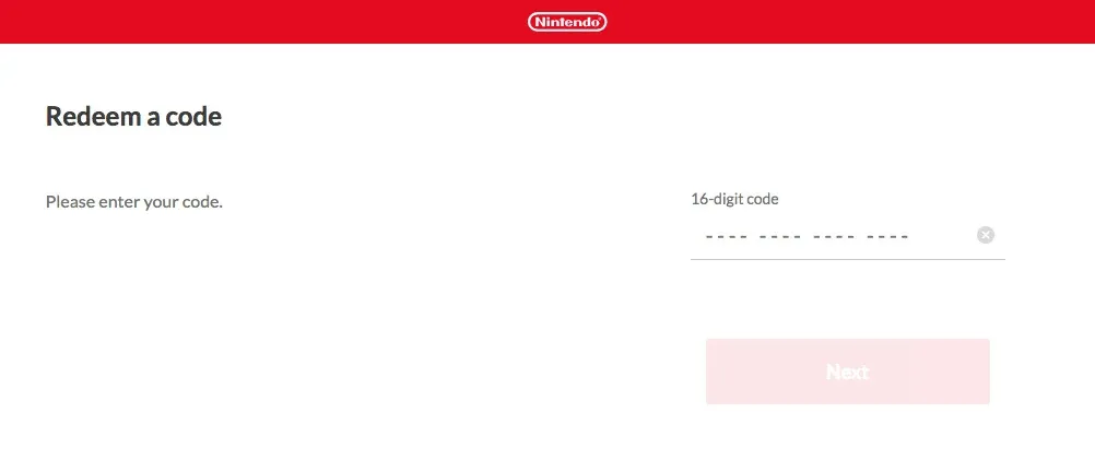Simply copy and paste your Nintendo gift card code here, and you're good to go.