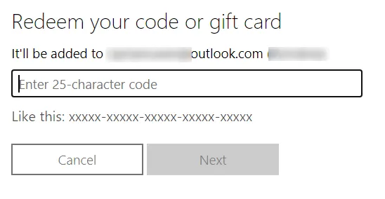 Then simply copy and paste your gift card code here.