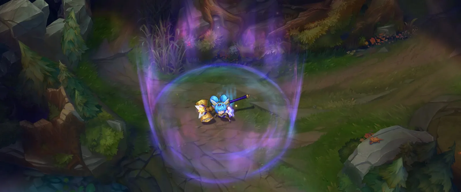 Star Guardian Poppy being surrounded by an aurora