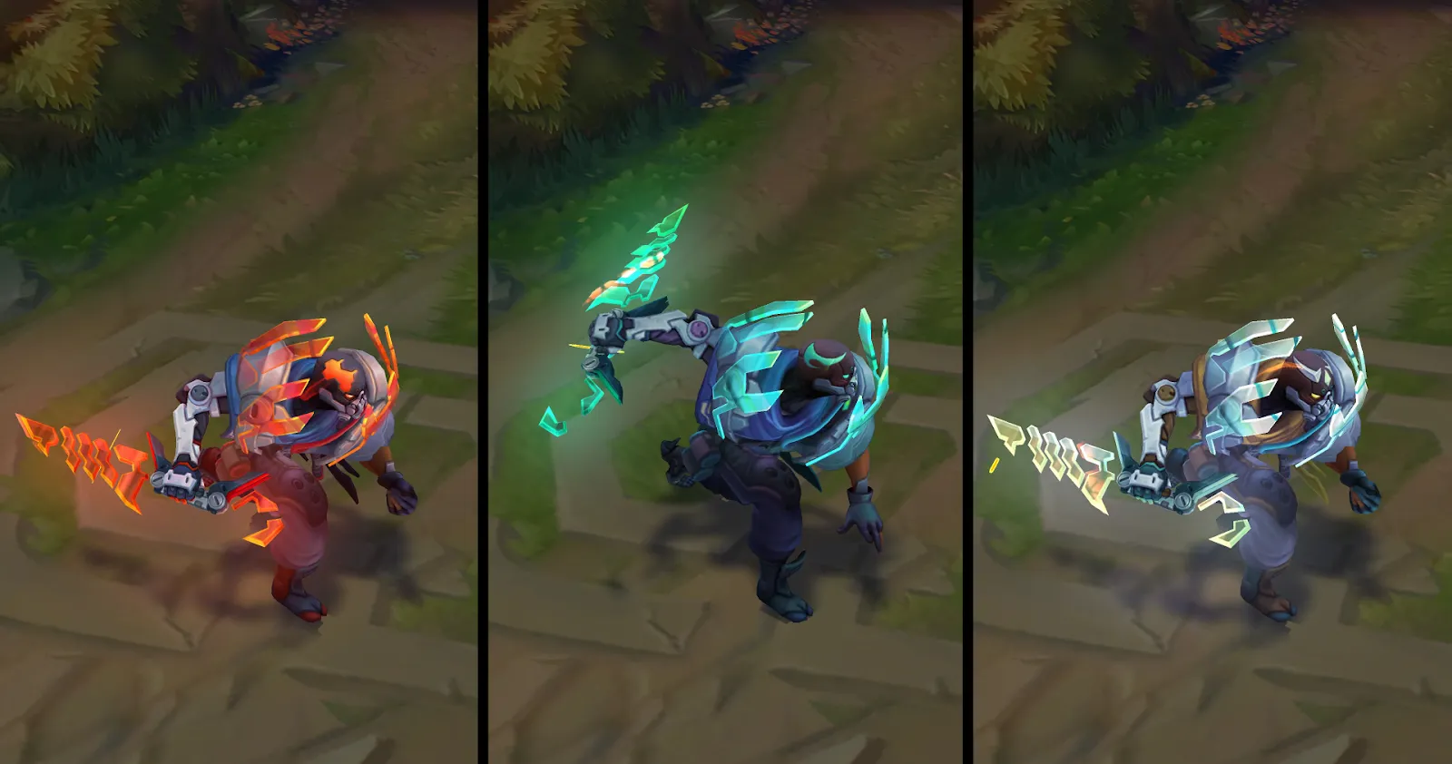 Different color options for the Project Pyke skins
