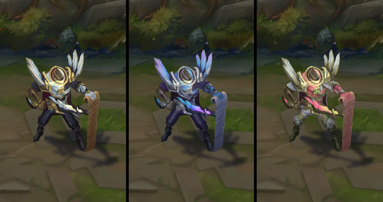 Different color options for the Sentinel Pyke skin