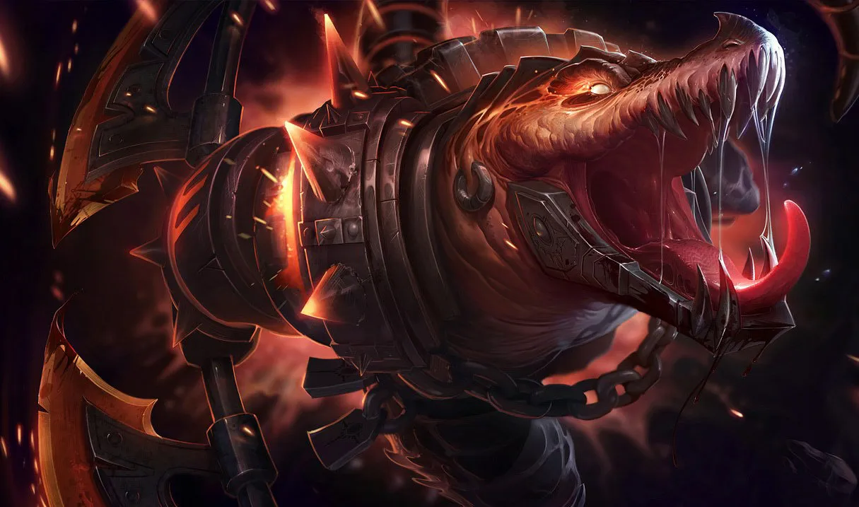 Renekton burning through the scorched earth.