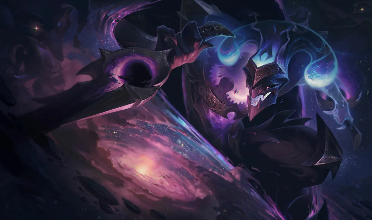 Shaco as a galactic entity in outer space.