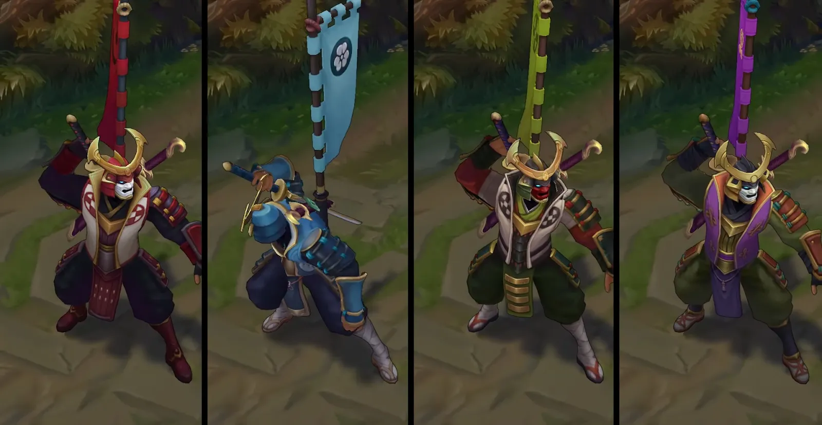 Different designs and colors for Warlord Shen.
